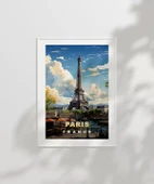 Çerçevesiz Poster Sanatsal Eyfel Kulesi thumbnail 2