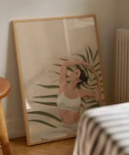 Çerçevesiz Poster Palmelerin Arasında Yoga thumbnail 4