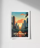 Çerçevesiz Poster São Paulo Gökyüzü thumbnail 1