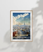 Çerçevesiz Poster Reykjavik Kış Güzelliği thumbnail 7