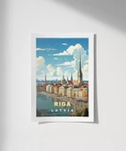 Çerçevesiz Poster Riga'nın Büyüleyici Silüeti thumbnail 1