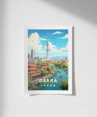 Çerçevesiz Poster Osaka'nın İkonik Kulesi thumbnail 1