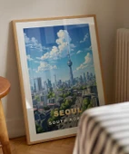 Çerçevesiz Poster Seul'un Modern Silueti thumbnail 3