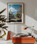 Çerçevesiz Poster And Dağları Eteğinde Santiago thumbnail 3