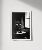 Çerçevesiz Poster Gölge ve Çiçek thumbnail 1