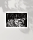 Çerçevesiz Poster Geceye Akan Yollar thumbnail 6