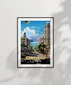 Çerçevesiz Poster And Dağları Eteğinde Santiago thumbnail 6