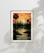 Çerçevesiz Poster Gölet Kenarında Gün Batımı thumbnail 7