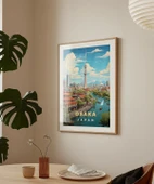 Çerçevesiz Poster Osaka'nın İkonik Kulesi thumbnail 3