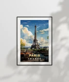 Çerçevesiz Poster Sanatsal Eyfel Kulesi thumbnail 7