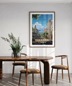 Çerçevesiz Poster Şangay'ın Şehir Çizgileri thumbnail 4
