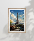 Çerçevesiz Poster Sanatsal Eyfel Kulesi thumbnail 6