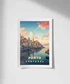 Çerçevesiz Poster Porto'nun Renkli Tepeleri - 1