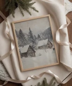 Çerçevesiz Poster Çam Ağaçlarının Altında thumbnail 1