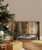 Çerçevesiz Poster Noel Ağacı ile Klasik Sofra thumbnail 1