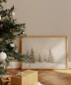 Çerçevesiz Poster Vahşi Kış Manzarası thumbnail 1