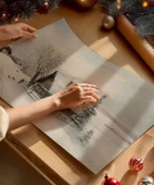 Çerçevesiz Poster Karlar Altında Sıcak Yuva thumbnail 2