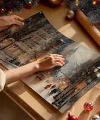 Çerçevesiz Poster Kış Şehri thumbnail 2