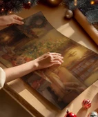 Çerçevesiz Poster Klasik Noel Dekoru thumbnail 2