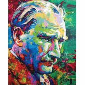 Renkli Atatürk Sayılarla Boyama Seti Rulo 60 x 75 cm - 1