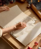 Çerçevesiz Poster Karla Süslenmiş Yuva thumbnail 2