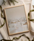 Çerçevesiz Poster Karla Süslenmiş Yuva thumbnail 1