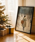 Çerçevesiz Poster Sırtı Dönük Kış thumbnail 1