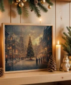 Çerçevesiz Poster Şehirdeki Büyük Yılbaşı Ağacı thumbnail 1