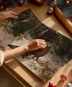 Çerçevesiz Poster Karla Dans Eden Tilki - 2
