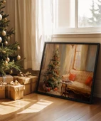 Çerçevesiz Poster Vintage Yılbaşı Köşesi thumbnail 2
