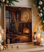 Çerçevesiz Poster lasik Yılbaşı Oturma Odası thumbnail 1