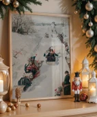 Çerçevesiz Poster Kızak Yarışı thumbnail 1