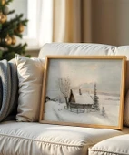 Çerçevesiz Poster Karlar Altında Sıcak Yuva thumbnail 1