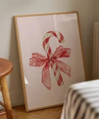 Çerçevesiz Poster Kırmızı Kurdeleli Şeker Çubuğu thumbnail 1