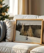 Çerçevesiz Poster Beyazın İçindeki Sessiz Orman thumbnail 1