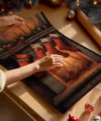 Çerçevesiz Poster Şömine ve Noel Çorapları thumbnail 3