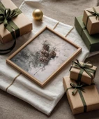 Çerçevesiz Poster Beyaz Ağaç Yolu thumbnail 1