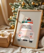 Çerçevesiz Poster Sevimli Araba ve Hediyeler thumbnail 1