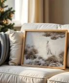 Çerçevesiz Poster Karın İçindeki Tavşan thumbnail 1