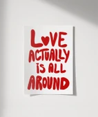 Çerçevesiz Poster Love Actually Tipografi thumbnail 1