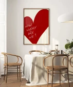 Çerçevesiz Poster How Lucky Are We Kalp Tasarımlı thumbnail 3