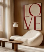 Çerçevesiz Poster LOVE You Minimal ve Şık Tipografik thumbnail 4