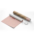 Çerçevesiz Poster Pembe Zemin Üzerinde Kalpler ve Çarpılar Desenli thumbnail 8