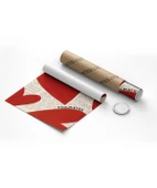 Çerçevesiz Poster Soulmates Gazete Arkaplanlı Kalp Tasarımlı thumbnail 8