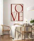 Çerçevesiz Poster LOVE You Minimal ve Şık Tipografik thumbnail 3