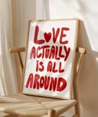 Çerçevesiz Poster Love Actually Tipografi thumbnail 4