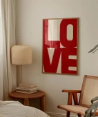 Çerçevesiz Poster LOVE You Büyük Tipografik thumbnail 4