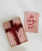 Çerçevesiz Poster How Lucky Are We Çizgili Desenli thumbnail 2