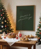 Çerçevesiz Poster Season's Greetings Yılbaşı thumbnail 1