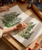 Çerçevesiz Poster Yılbaşı Ağaçları Sanatsal thumbnail 2